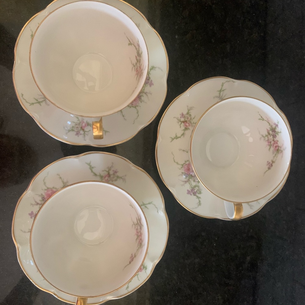 Haviland coffee cup and saucer (set of 2) - Picture 3 of 5